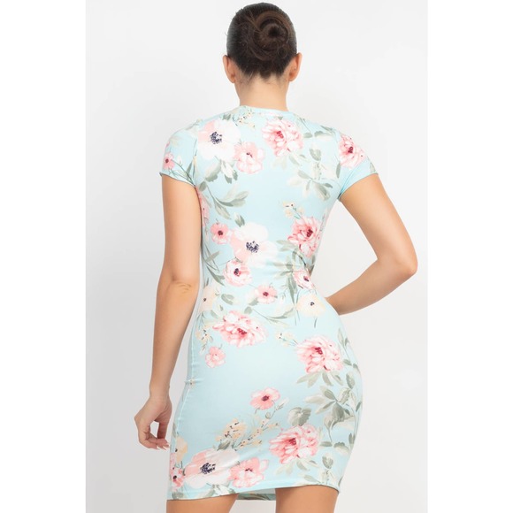 💥Floral Print Summer T-Shirt Dress - Picture 4 of 11